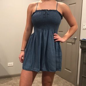 blue dress